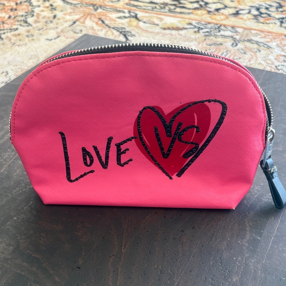Victoria’s Secret “Love VS” Pink Makeup Bag | Cosmetic Pouch